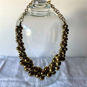 NEW Lovely assorted brass color beaded necklace, Hangs up to 13” length